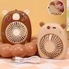 Portable Cute Capybara Fan Solid Color Cartoon Handheld Fan Gifts USB Mini Fan  Camping
