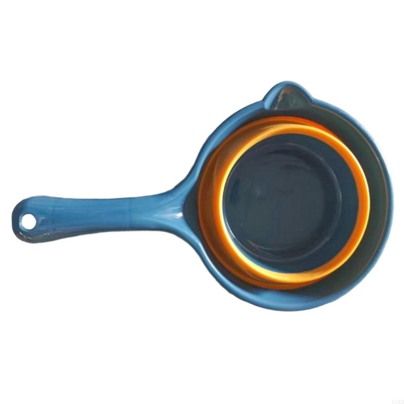 62KD Складной половник с длинной ручкой, кухонный совок, ковш для воды, лейка с подвесным отверстием для приготовления пищи и использования на открытом воздухе