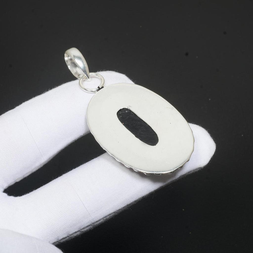 Abalone Shell Gemstone Handmade 925 Sterling Silver Pendant Designer Jewelry Pendant Natural Abalone Shell Pendant Jewelry For Gifts