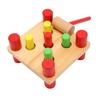 Деревянная игрушка-молоток, безопасная деревянная сглаживающая интерактивная скамья-игрушка с молотком для детей