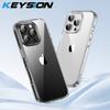 KEYSION Transparent Shockproof Case for iPhone 16 Pro Max 2024 HD Clear Soft Silicone+PC Phone Back Cover for iPhone 15 Pro Max