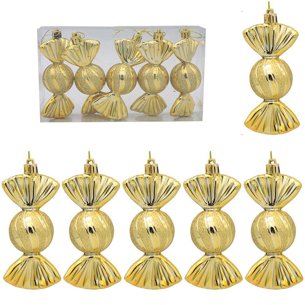 5 шт. Пластиковые рождественские конфеты, украшения, небьющиеся, елочные шары, подвески, сувениры для вечеринок