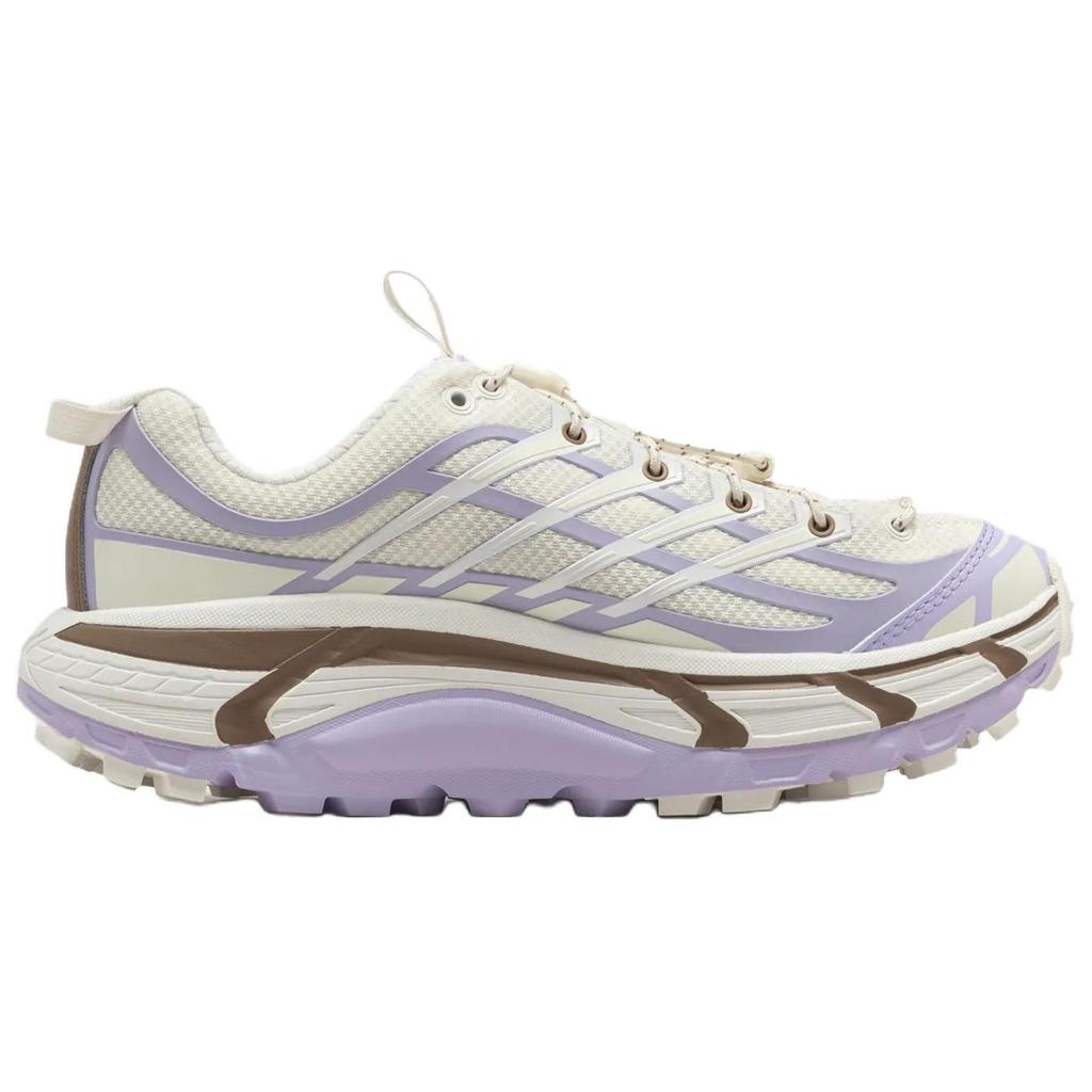 HOKA One One Mafate Three 2 Wordmark Vibram Versatile Comfortable Low-Top Running Shoes Unisex Running Shoes White Purple 1175490-ASF