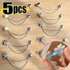1-5pcs Magnetic Clothing Clip with Chain Multi Function Buttons for Pants Trouser Fixing No Damage Magnet Pins DIY Accessories