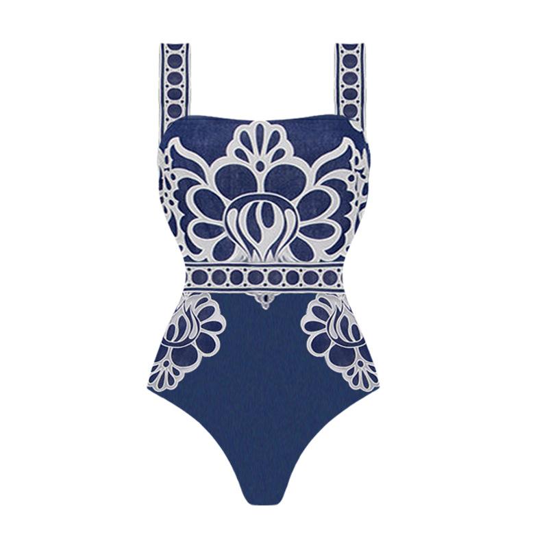 1011 European and American swimwear new ethnic style printed one-piece swimsuit suit female 11189