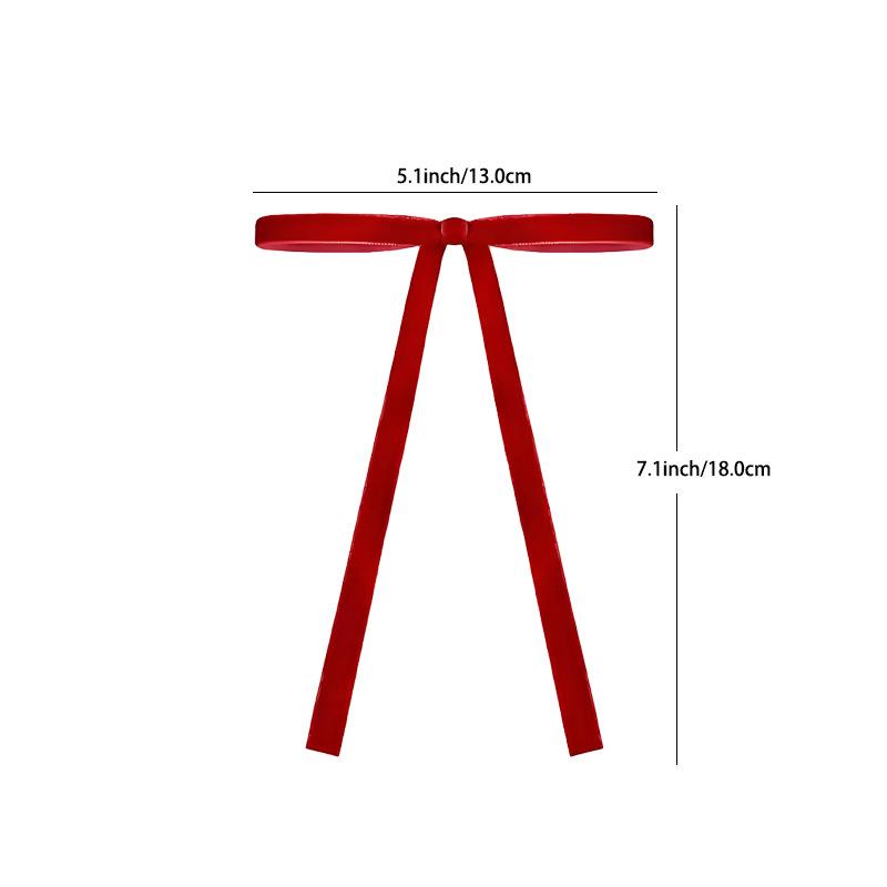 24pcs Velvet Christmas Tree Bows Decoration Red Christmas Ribbon Bows DIY Handmade Xmas Gift Accessories Ornaments