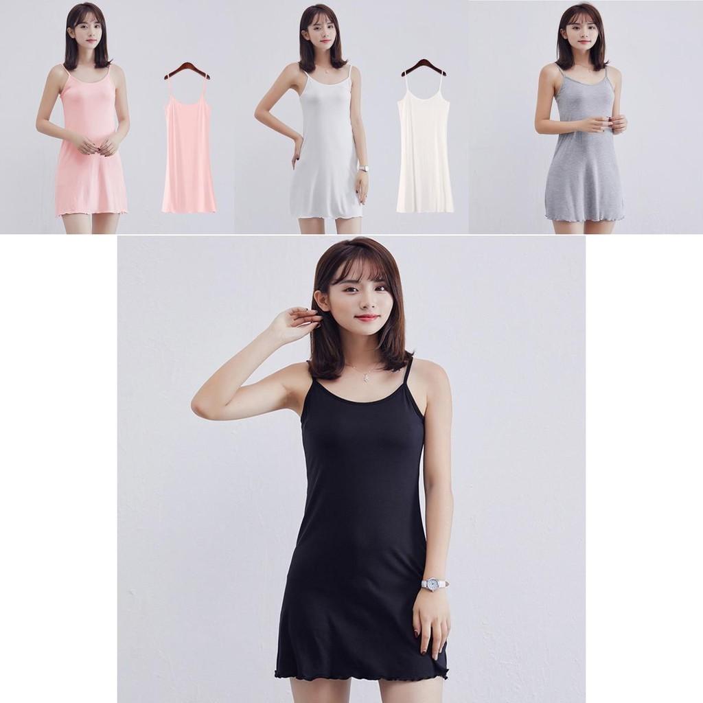 Elegant Women Tank Top Cami Mini Short Dress With Adjustable Spaghetti Straps