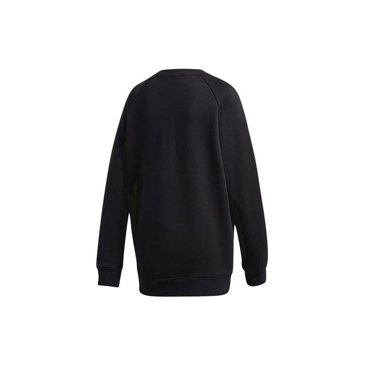 adidas Оригиналы Серия American Vintage Большой Логотип с Буквой Флис Круглый Вырез Пуловер Повседневная Толстовка Женская Черный DH3129