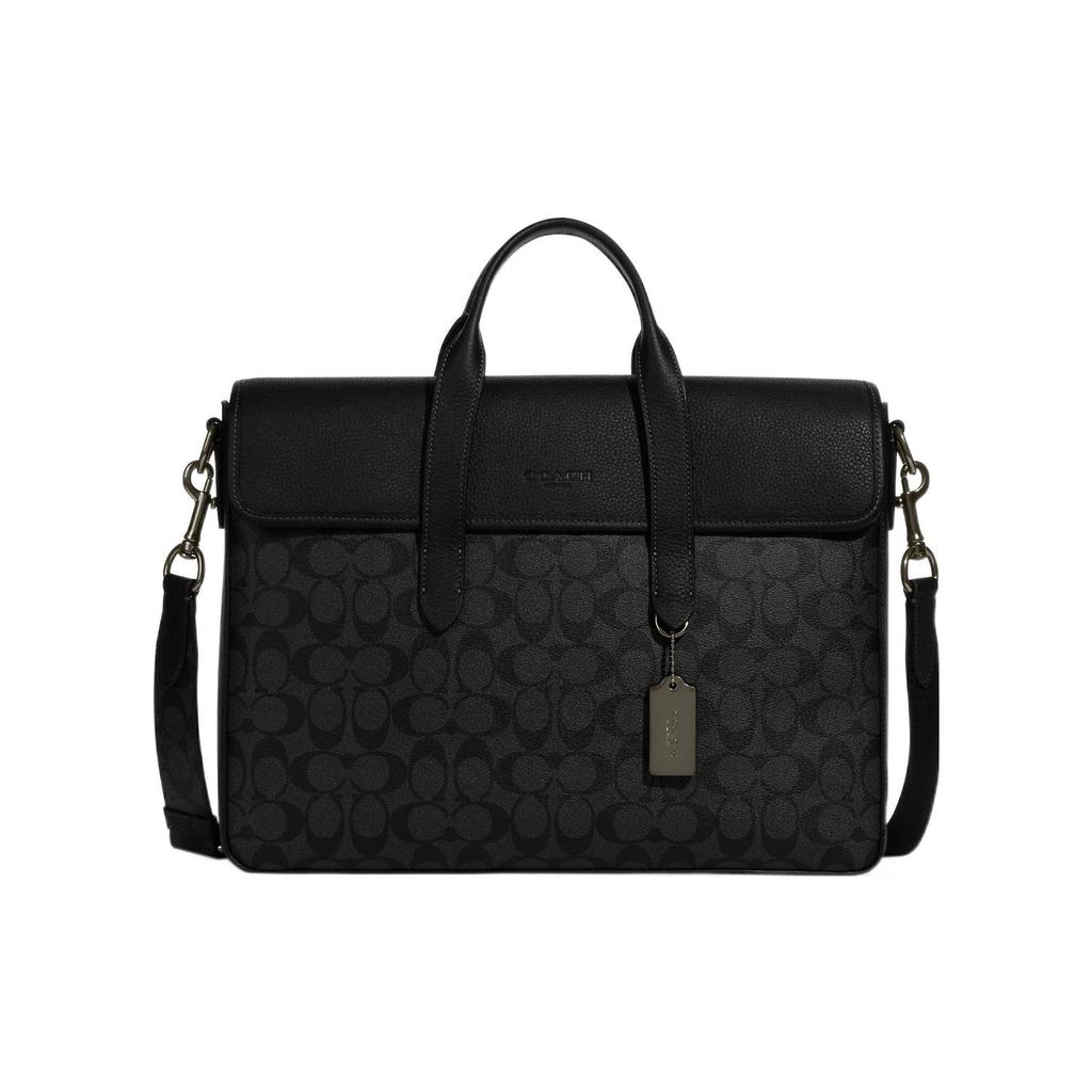 New COACH Sullivan Cow Leather Briefcase Handbag Shoulder Bag Crossbody Bag Large Size Men's Black C9873-QBMI5