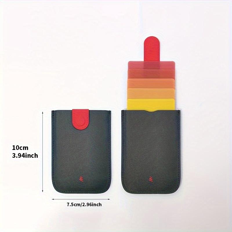 1 шт. сумка для карточек с градиентным переходом цвета, ламинированная сумка для карточек, ультратонкая, практичная, маленькая, простая для хранения, с отделением для защиты от размагничивания