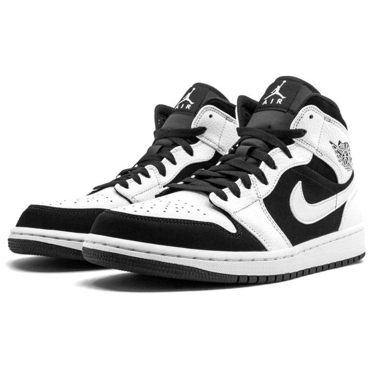 Jordan 1 Mid 'Белый Черный' 554724-113