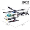 102 шт., модель городского полицейского вертолета, набор строительных блоков с 1 фигуркой, кирпичи, развивающие игрушки для детей, подарок для мальчиков
