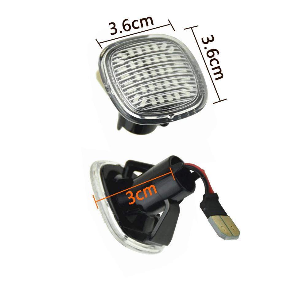 2PCS LED Dynamic Side Marker Turn Signal Light for SKODA Octavia Roomster Rapid Fabia SEAT Cordoba Ibiza Leon for A3 A4 A8