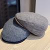 Ретро шляпа художника в корейском стиле, однотонная, универсальная кепка газетчика, мужская и женская, осенне-зимняя, ветрозащитная и теплая, берет-форвард