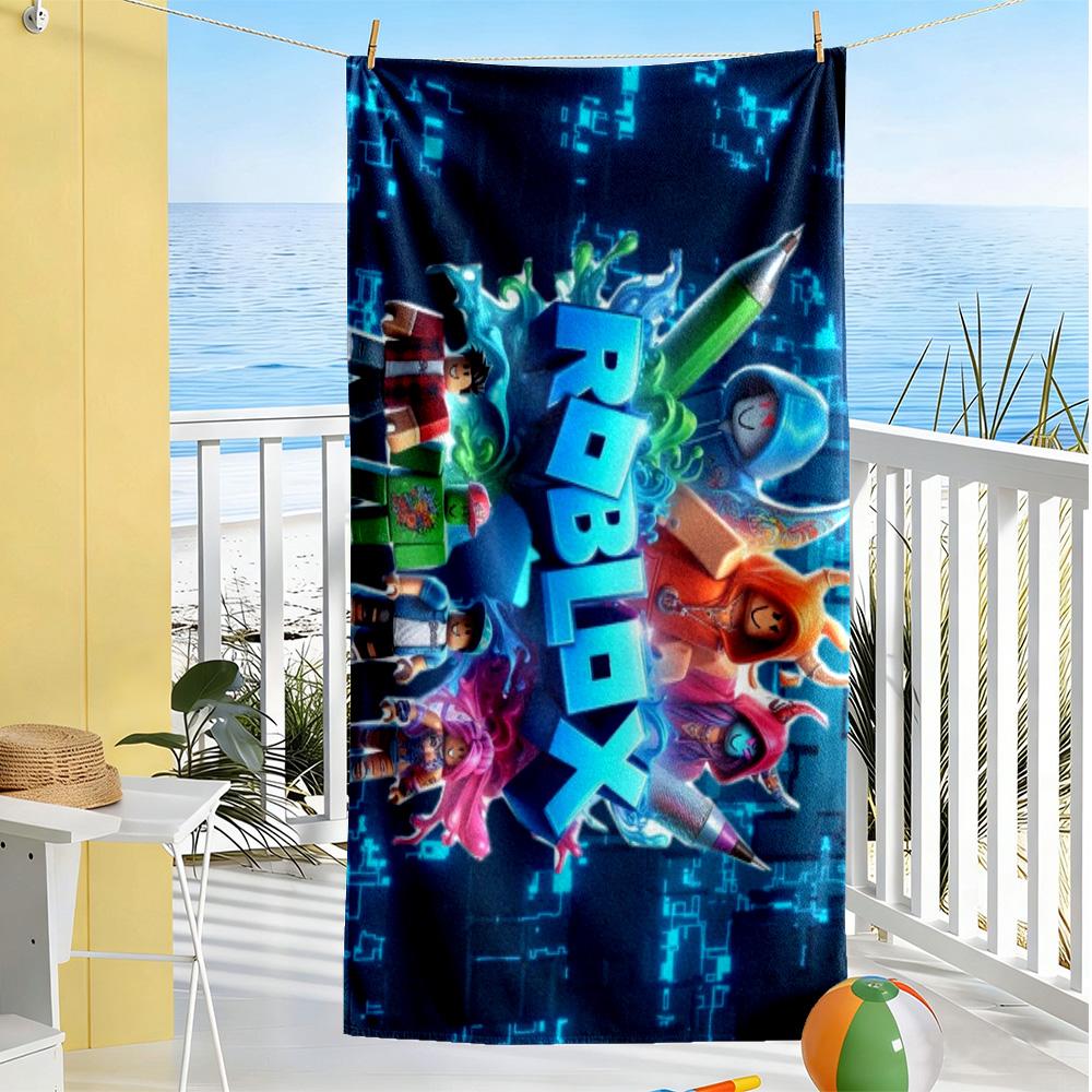 Roblox Beach Towel Super Soft Microfiber Quickdry Fabric Comfortable Lightweight Suitable for Sports, Travel, Swimming, Yoga, Bathroom, Beach, And Poo