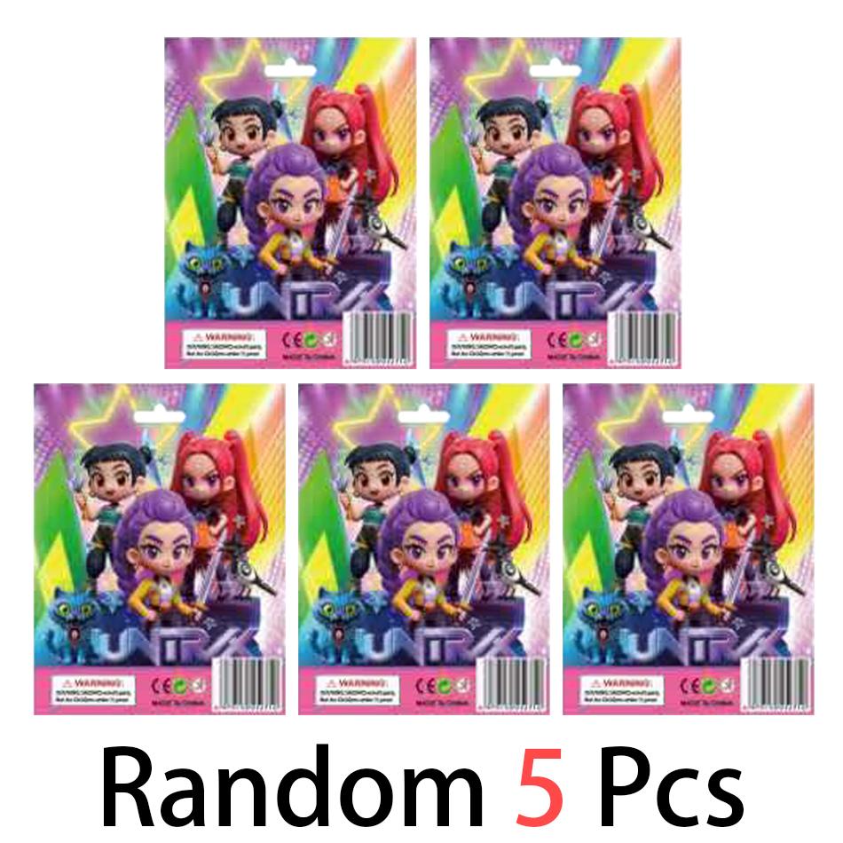 24 шт. Q Версия Kpop Истребители демонов коробка Фигурка Игрушка Дерпис Тигр Руми Мира Зои Сасси Фигурка Кукла Поклонники Рождество День рождения Подарок