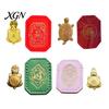 Positive Energy Charm Golden Turtle Feng Shui Ornament for Wealth And Prosperity, Metal Chinese Luck Handcrafted Brass with Faux Leather Sleeve,