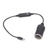 Адаптеры USB C на 12В для автомобильного прикуривателя с дисплеем напряжения для видеорегистратора, светодиодной подсветки, навигационного устройства