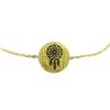 [Q6072] - Handmade Gold 'Boho' Bracelet (dreamcatcher) - 12x12 Mm
