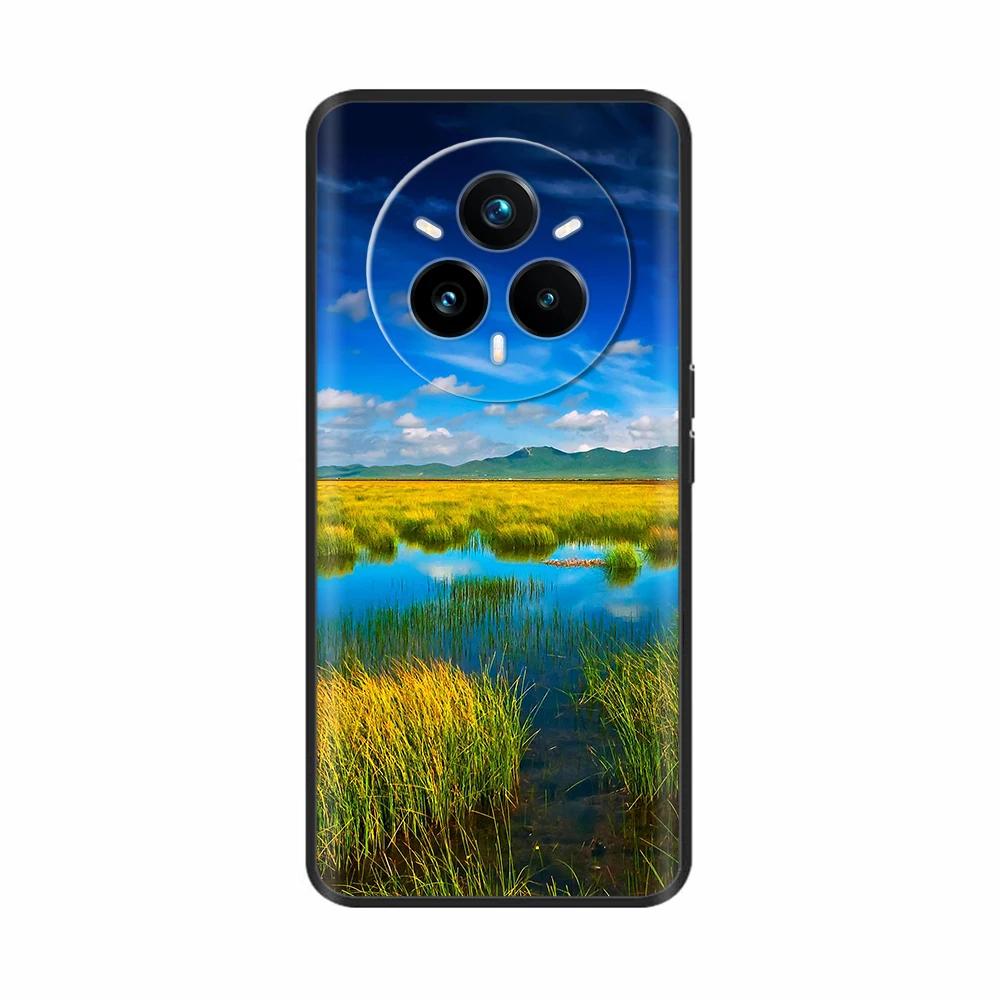 Для Realme 14 Pro Plus Чехол Задняя крышка Девичий Модный Рисунок Сердце Цветок Мягкий ТПУ Чехол Fundas Для Oppo Realme 14 Pro+ Чехлы