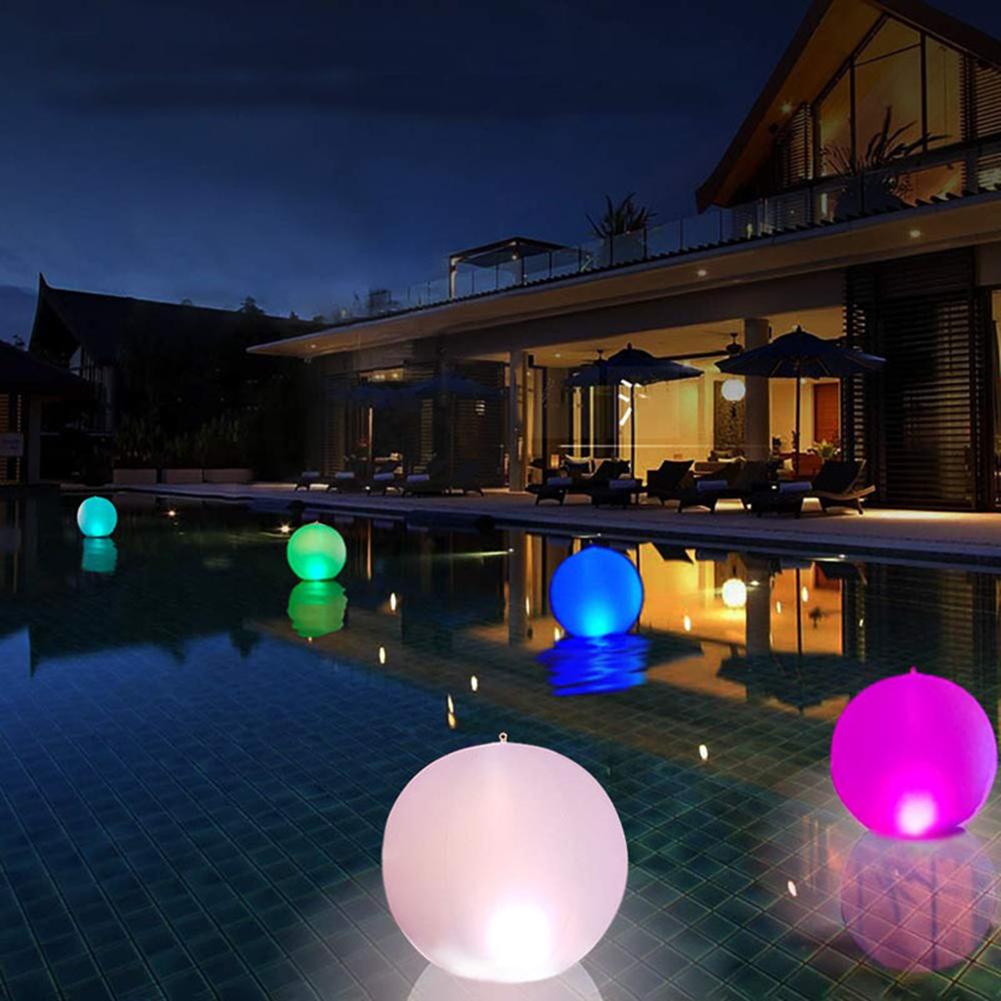 40cm Beach Inflated Ball Balloons Toy Swimming Pool Glowing Swimming Toy Water Game Sport LED Light Ball