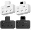 Удлинитель с несколькими розетками, два порта USB-C, усовершенствованная система зарядки, защита от перенапряжения, легко переносить для международных поездок