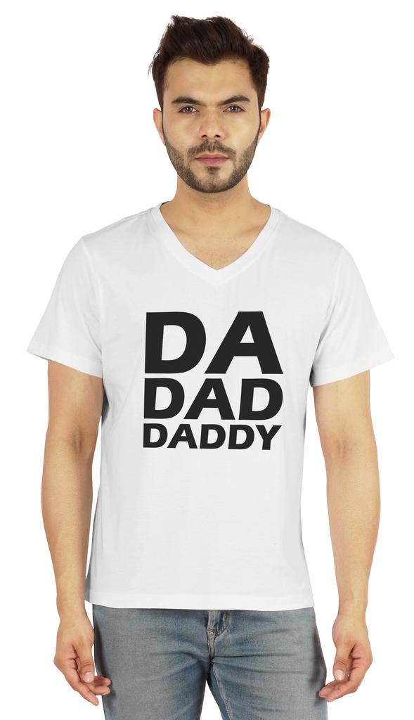 Inkmeso Mens Tshirt   Da Dad Daddy   Graphic Tshirt For Dad Gift Tee Shirt For First Time