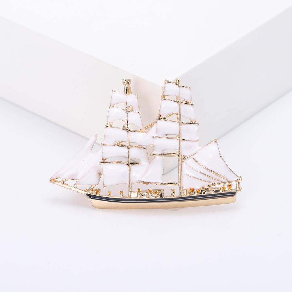 Значок парусник Женские эмалевые броши-булавки лодка Подарки