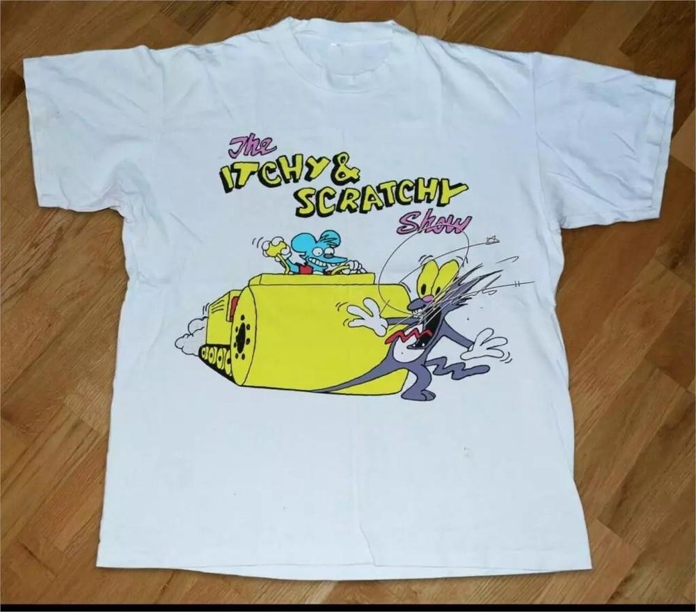 1999 The Itchy & Scratchy Show T-Shirt Unisex Funny Tee All Sizes Unisex T-Shirt