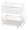 Pearl Metal Drainer Basket Regular 2 Tier Type Modelier White HC-508