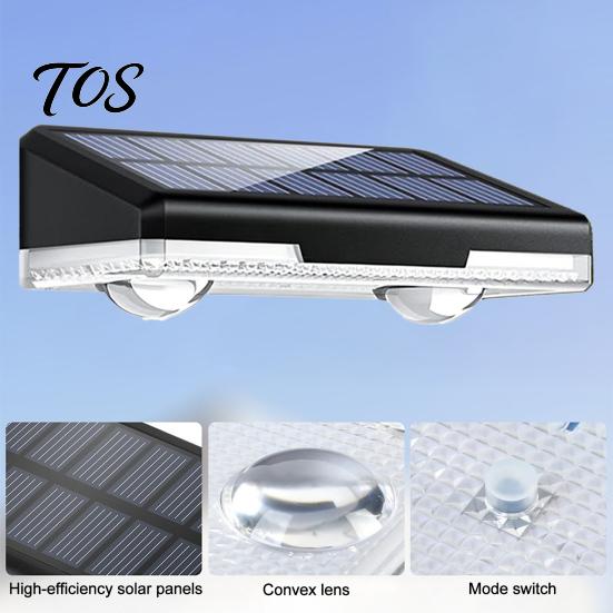 Solar Garden Wall Light Washer Lights, Outdoor Light, Waterproof LED Lamp Warm White with Color Changing RGB, Landscape Wash for Patio Fence