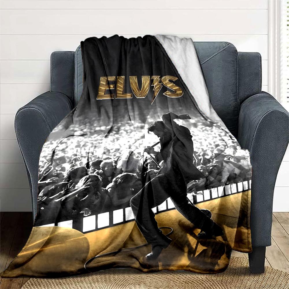 Elvis Presley Blanket Durable Comfort Great for Livingroom Seaside Office for All Seasons Modern Style Ideal Gift For Birthday Valentine'S Day