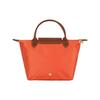 Longchamp Сумка-пельмень Le Pliage из полиамидной канвы с кожаными деталями, маленькая, женская, оранжевая
