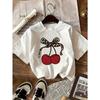Европейские размеры Стильный повседневный топ с коротким рукавом Cherry Girls для активного отдыха на природе
