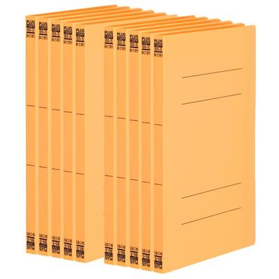 Папка-пластик Plus, формат B4, двухстворчатая, желтая, 10 шт., №135FP 98-387×10