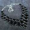 Black Spinel Handmade 925 Sterling Silver Jewelry Necklace 18" J7h07