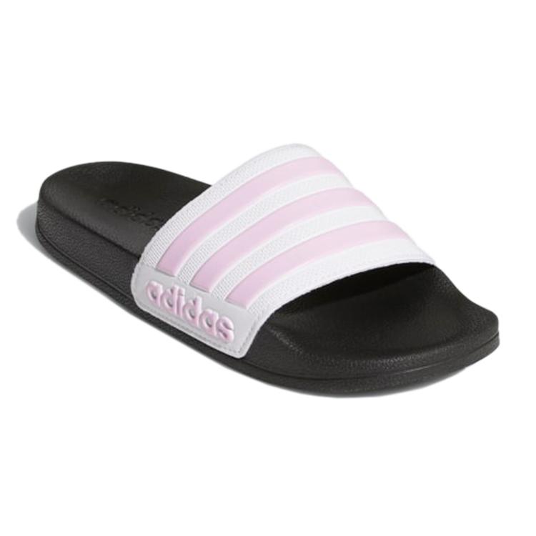 Детские шлепанцы Adidas ADILETTE SHOWER Быстросохнущие Черно-розово-белые FY8843