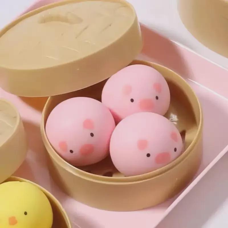 Популярная имитация булочек со свининой, приготовленных на гриле: Милые, мягкие игрушки для снятия стресса.