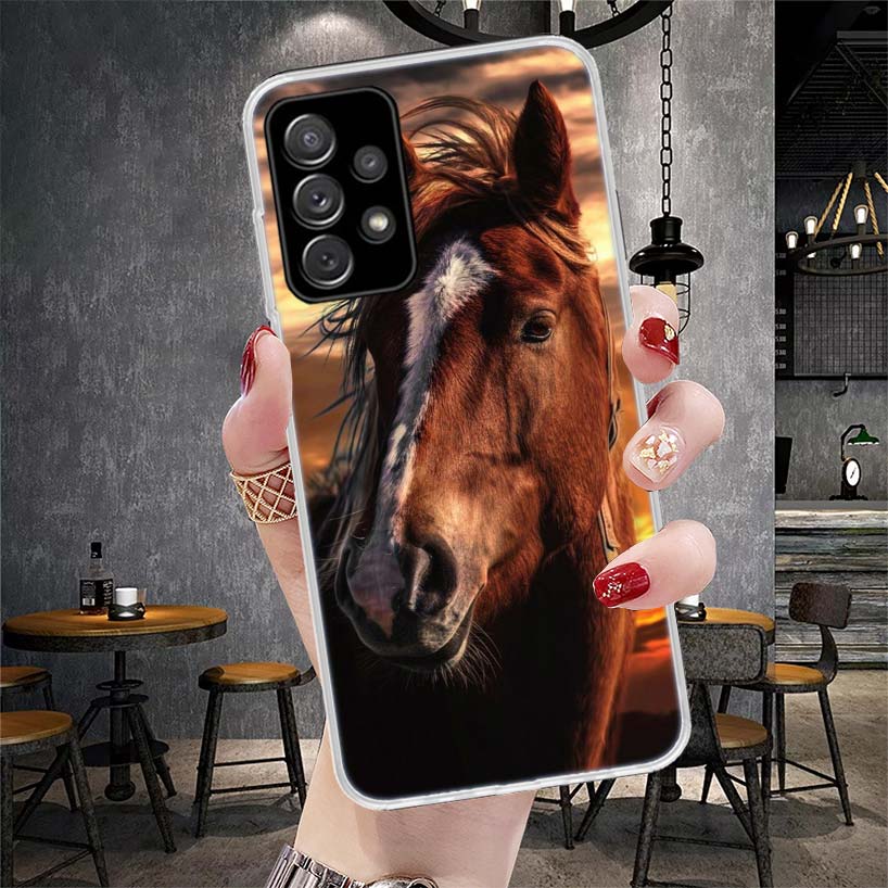 Чехол для телефона Samsung Galaxy S22 S23 S24 S25 Edge S26 Ultra S20 FE S21 Plus + Fundas Coque Ga с изображением скачущей лошади, большая красота, мягкий