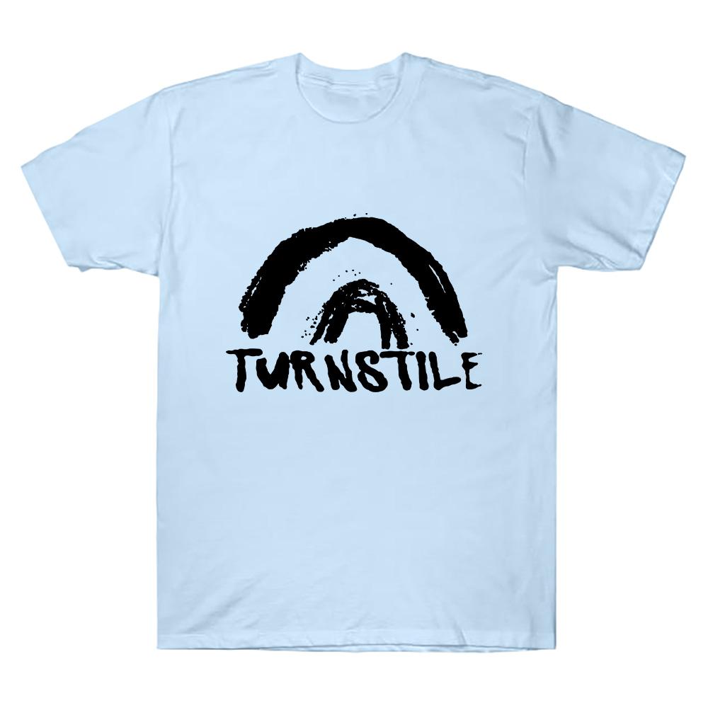 Turnstile DOUBLE RAINBOW Tee Turnstile Band Shirt Short Sleeve T-shirt Unisex Cotton Clothing Graphic Print Rock Streetwear Y2K
