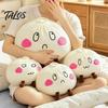 Cartoon Style Soft Toy Cute Dumpling Plush Pillow, Steamed Bun Stuffed Toy, Lazy Playful Bedroom Accent Sofa Cushion, 28/40cm Home Decor for Bedroom,