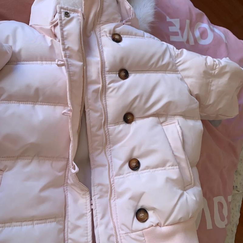 Sweet and Stylish Women Winter Short Puffer Jacket Thickened Warm Coat Youthful Big Fur Collar Design