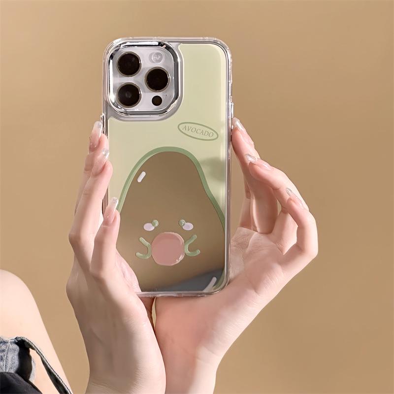 Чехол Zhitai iPhone 16 Pro Max Niche, совместимый с Apple 15 Pro, подходит для iPhone 14, 12 серии, зеркальный дизайн «три в одном»