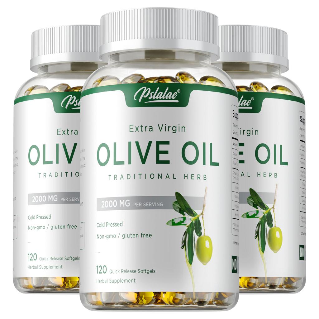 Extra virgin olive oil softgels, 2000 mg, antioxidant support, suitable for both men and women.