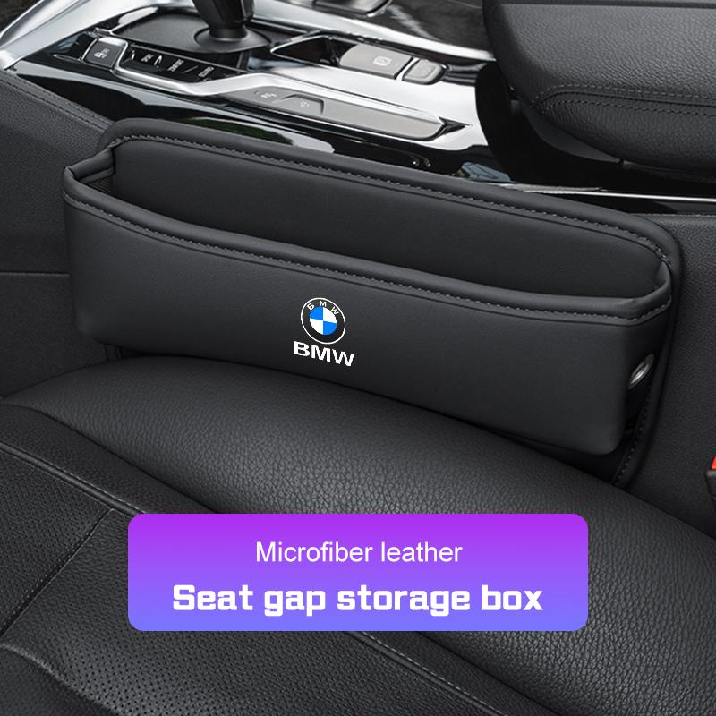 Car Seat Gap Organizer Storage Box PU Leather Accessories For BMW E60 E90 F30 E70 G30 G20 1 2 3 5 6 7 Series X1 X2X3X4 X5 X6 X7 DLS0