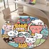 1 шт. Круглый ковер «Кошки любят офис», Коврик, подходящий для офиса, Под офисные стулья, Спальни, Гостиной, Домашнего декора, Декора комнаты