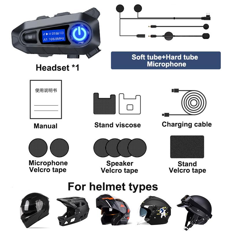 Wireless Bluetooth Motorcycle Helmet Headsets New Motos Automatically Answer Calls Music Earphone Intelligent Noise Reduction