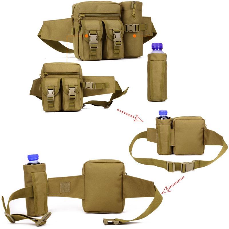 Военная тактическая поясная сумка для путешествий, кемпинга, пешего туризма, EDC, нейлоновая охотничья бутылка, спортивная сумка Tas