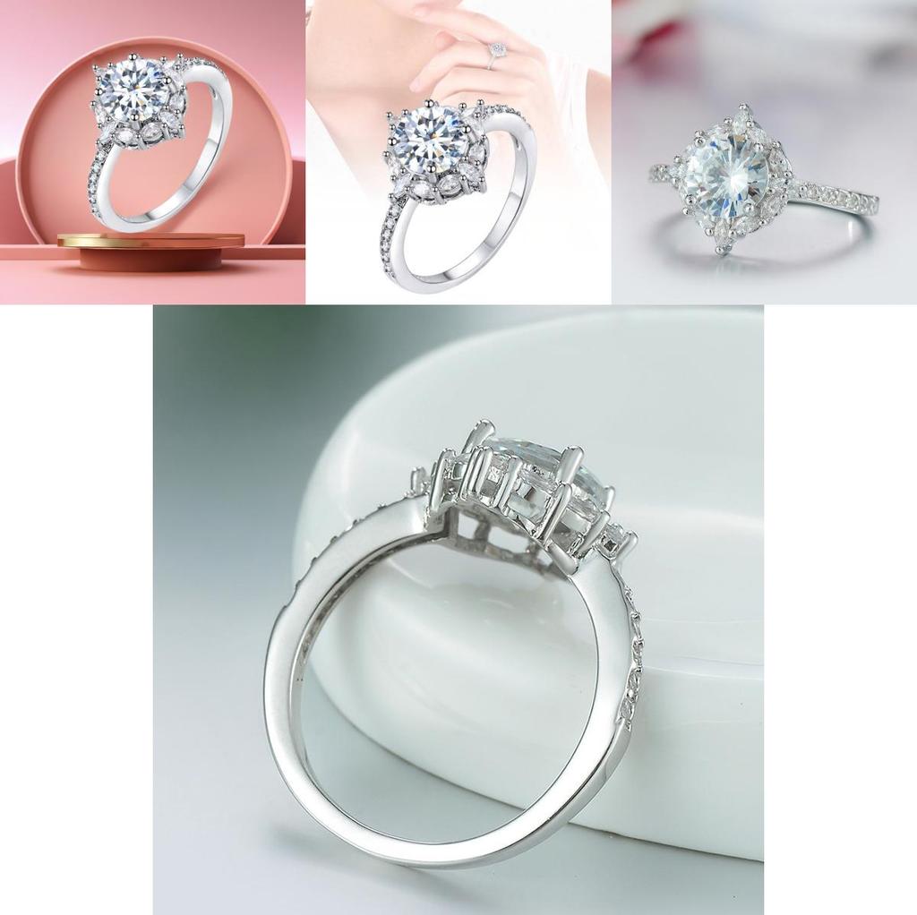 Роскошное кольцо из латуни и белой стали, потрясающее украшение в европейском стиле