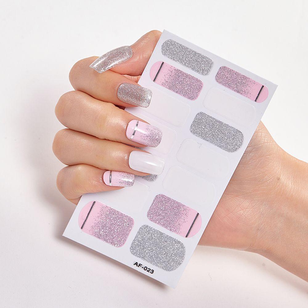 Women Girls Press On Nail Manicure Nail Polish Strips Nail Art Decal Full Nail Wraps Nail Stickers
